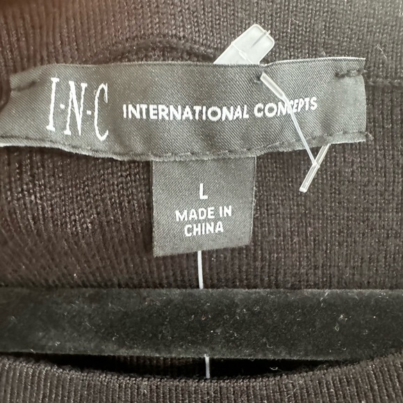 INC International Concepts black bell sleeve beaded floral mini dress NWT - Picture 5 of 11